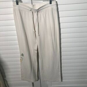 Honey Bunch wide leg cotton athleisure pants, M